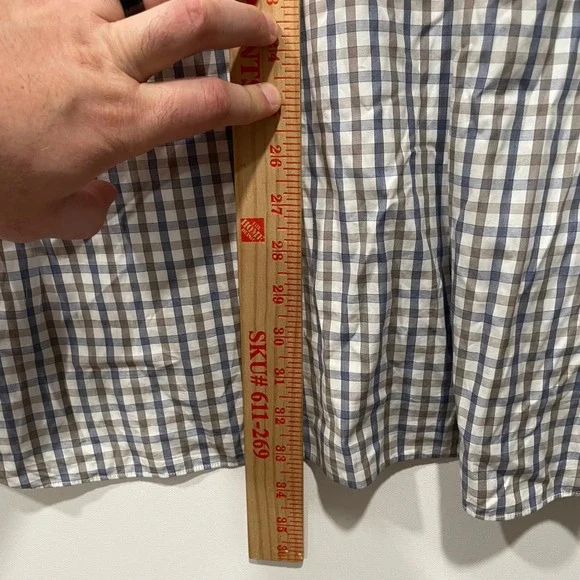 Ermenegildo Zegna Su Misura Mens Gingham Regular Fit Button Down 19 41 - Picture 7 of 10